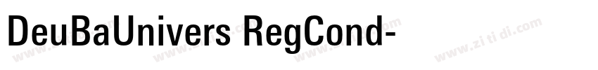 DeuBaUnivers RegCond字体转换